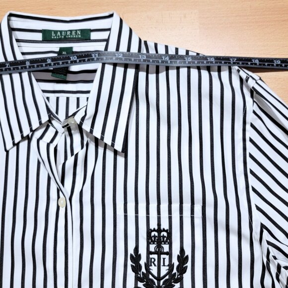 Vintage Y2K Lauren Ralph Lauren Button Up with Embroidered Logo | Size: XLarge - Picture 8 of 15